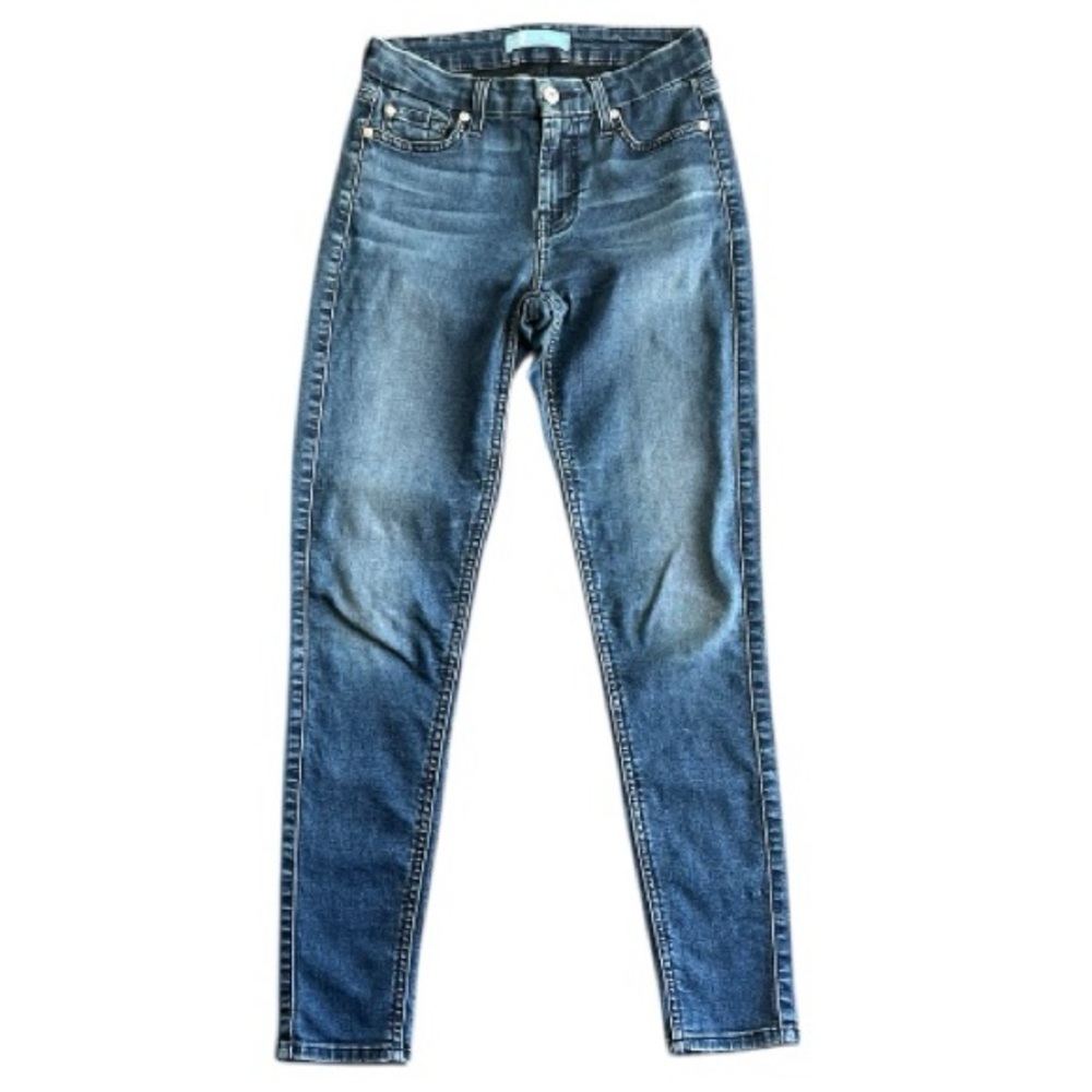 7 For All Mankind Ankle Skinny B(air) - Rinsed Indigo - Size 25